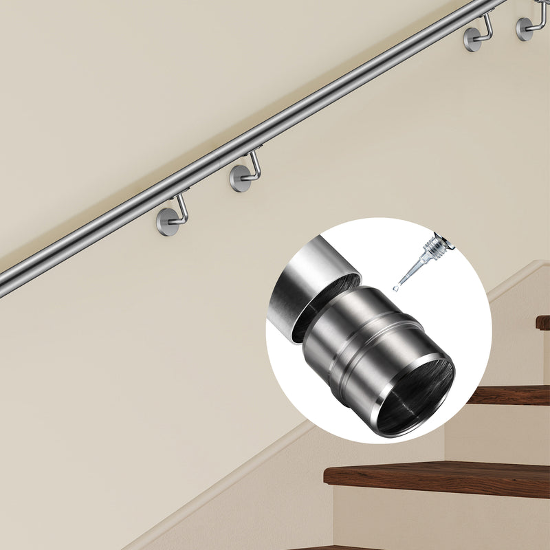 AICA 304 Stainless Steel Handrail Connector for Connecting Stair Handrail to Wall Handrail