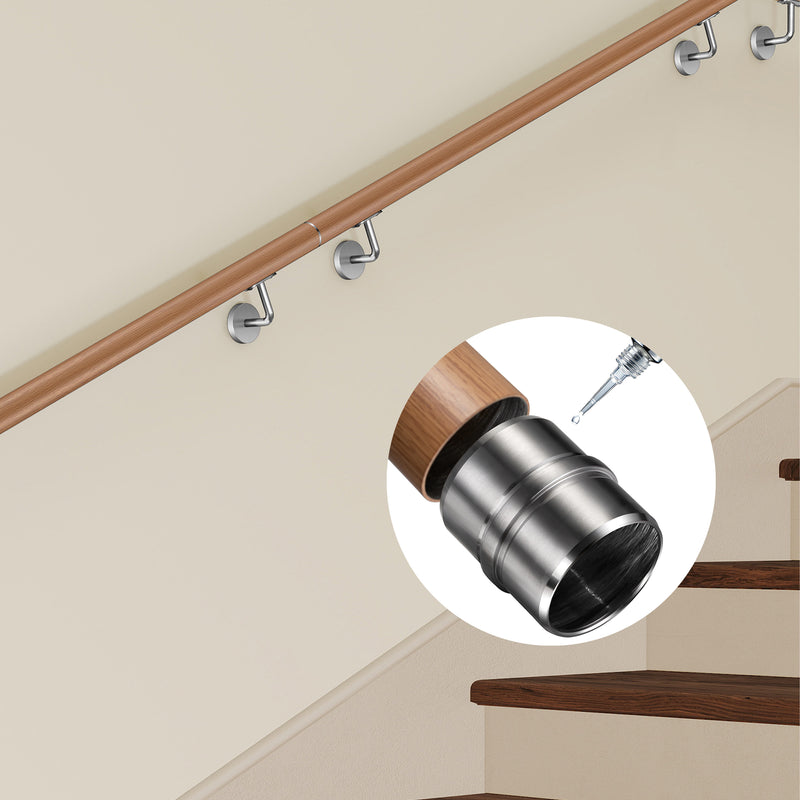 AICA 304 Stainless Steel Handrail Connector for Connecting Stair Handrail to Wall Handrail