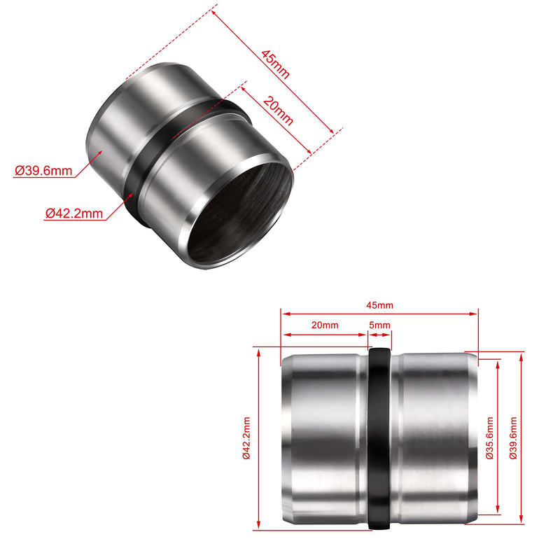 AICA 304 Stainless Steel Black Handrail Connector for Connecting Stair Handrail to Wall Handrail