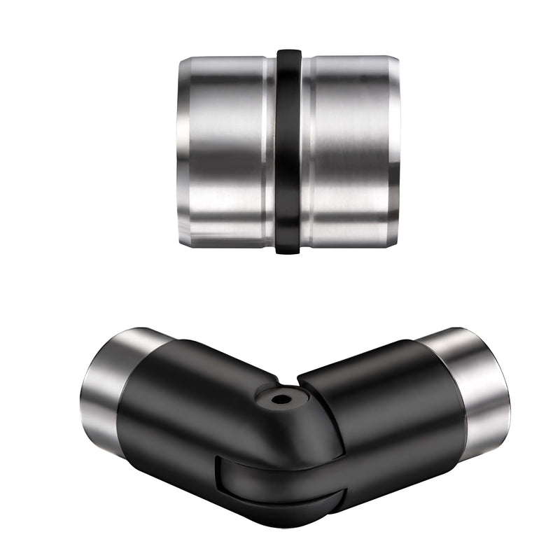 AICA 304 Stainless Steel Black Handrail Connector for Connecting Stair Handrail to Wall Handrail
