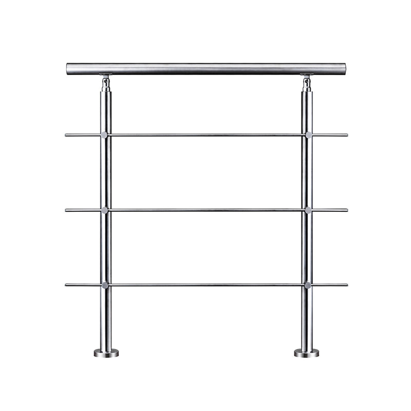 AICA Stainless Steel handrail with 3 crossbars Balustrade Stairs Outdoor Indoor FVC3
