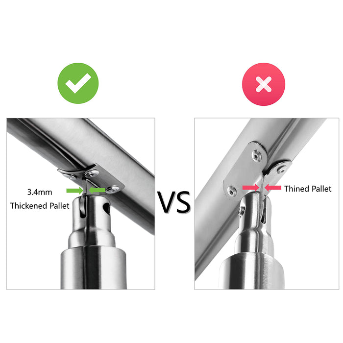 AICA Stainless Steel handrail with 3 crossbars Balustrade Stairs Outdoor Indoor FVC3