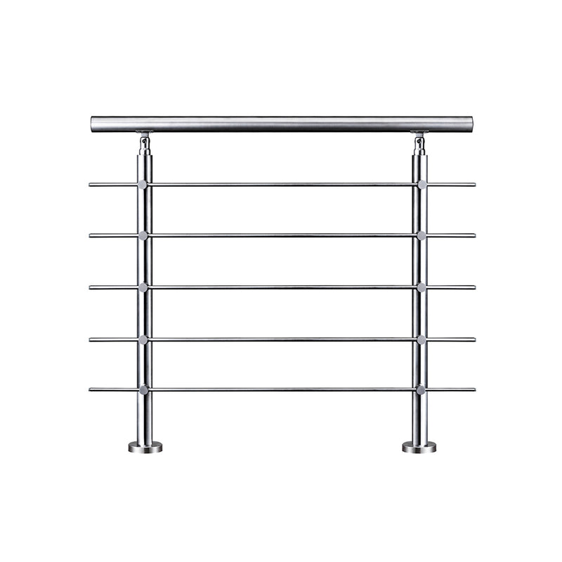 AICA Stainless Steel handrail with 5 crossbars Balustrade Stairs Outdoor Indoor FVC5