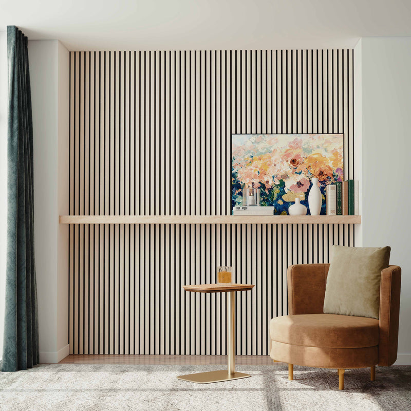 AICA Decorative Acoustic Wall Panels Wood Veneer MDF Sound Proofing 600/1200/2400x600(mm)
