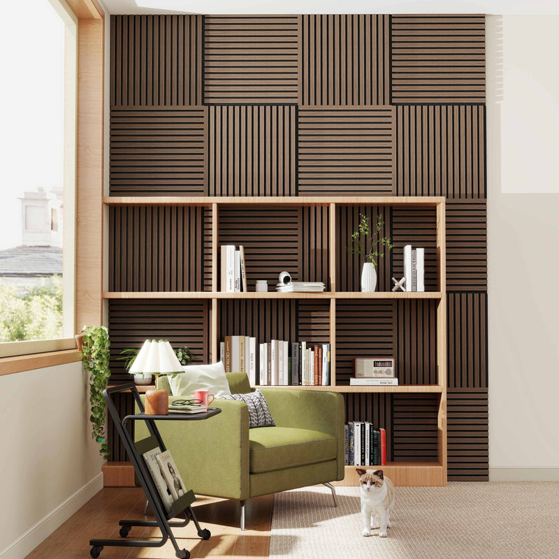 AICA Decorative Acoustic Wall Panels Wood Veneer MDF Sound Proofing 600/1200/2400x600(mm)