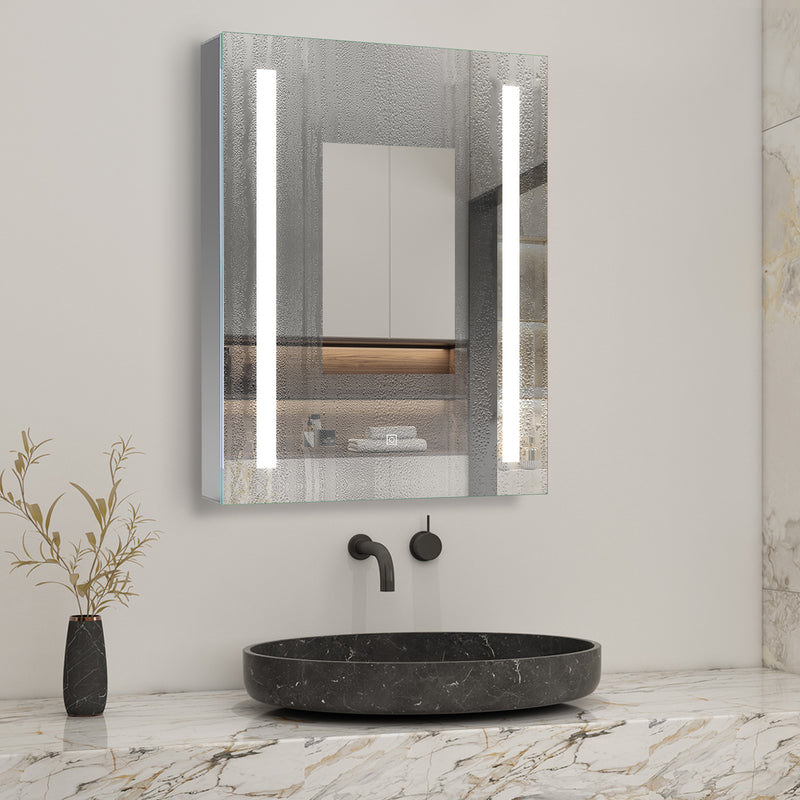 AICA Bathrooms LED Lights Mirror Cabinet 45-80cm