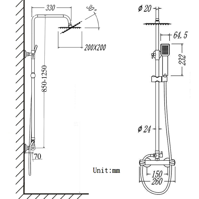 AICA NEW VALVE SHOWER SET