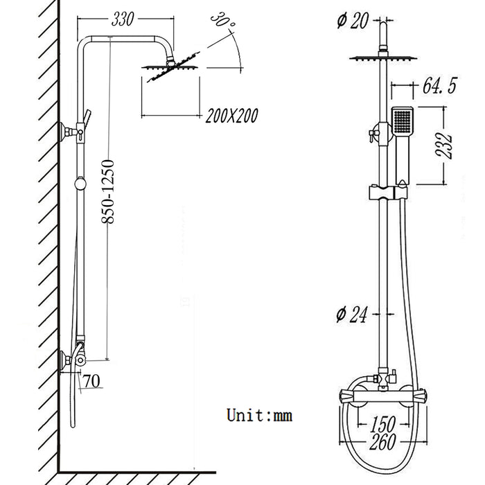 AICA NEW VALVE SHOWER SET