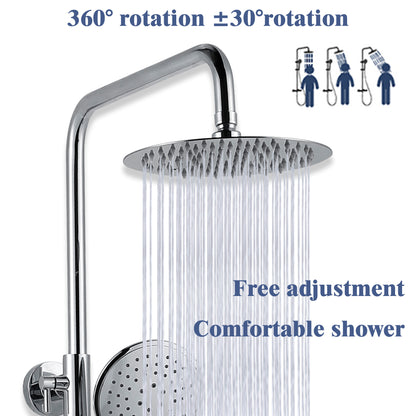 AICA round silver shower set