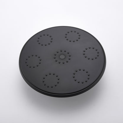 matte black round shower set