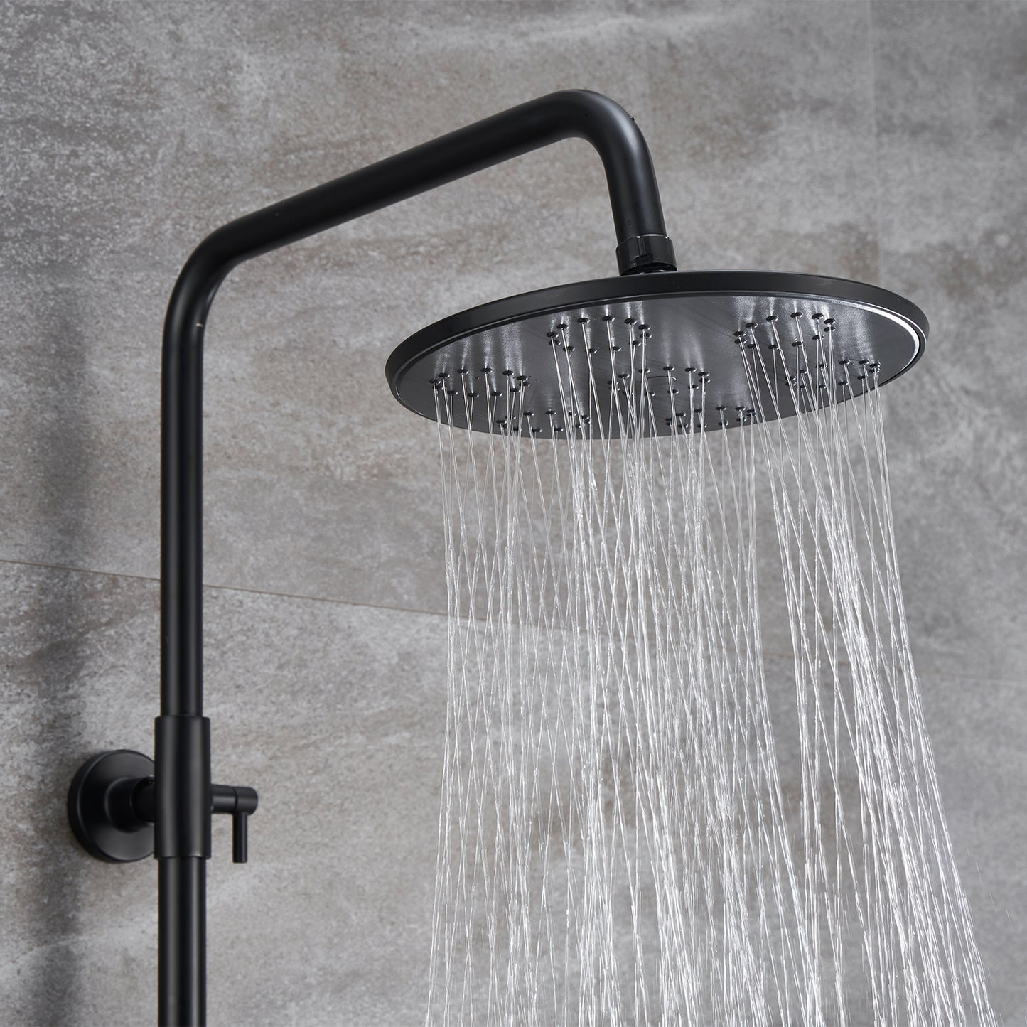 AICA round black shower set