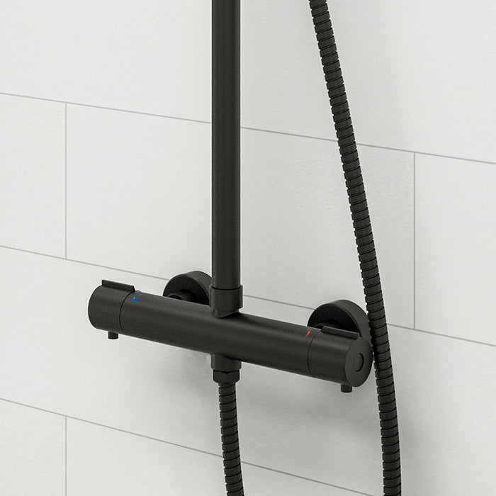 AICA Bathroom Stainless Steel Top Spray Thermostatic Shower Set Mixer 61H