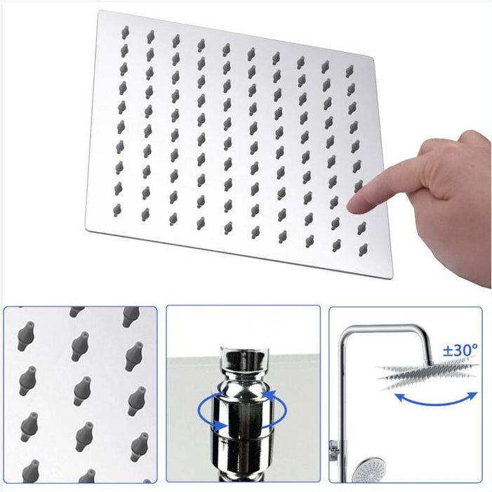 AICA Bathroom Chrome Thermostatic Shower Mixer Set