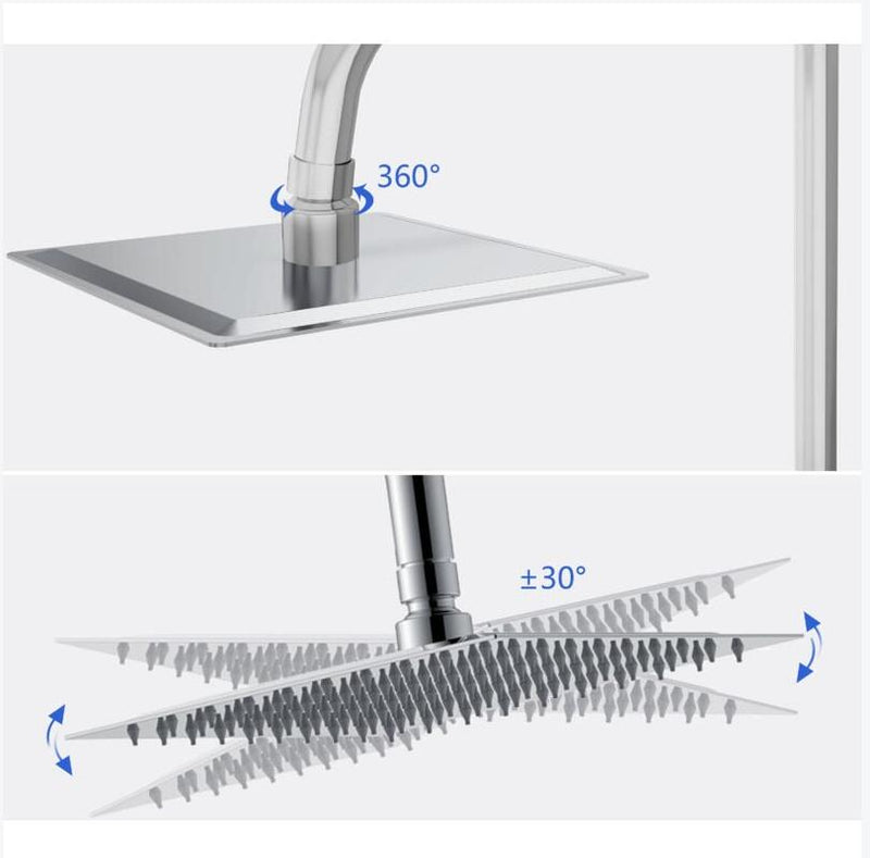 AICA Bathroom Chrome Thermostatic Shower Mixer Set