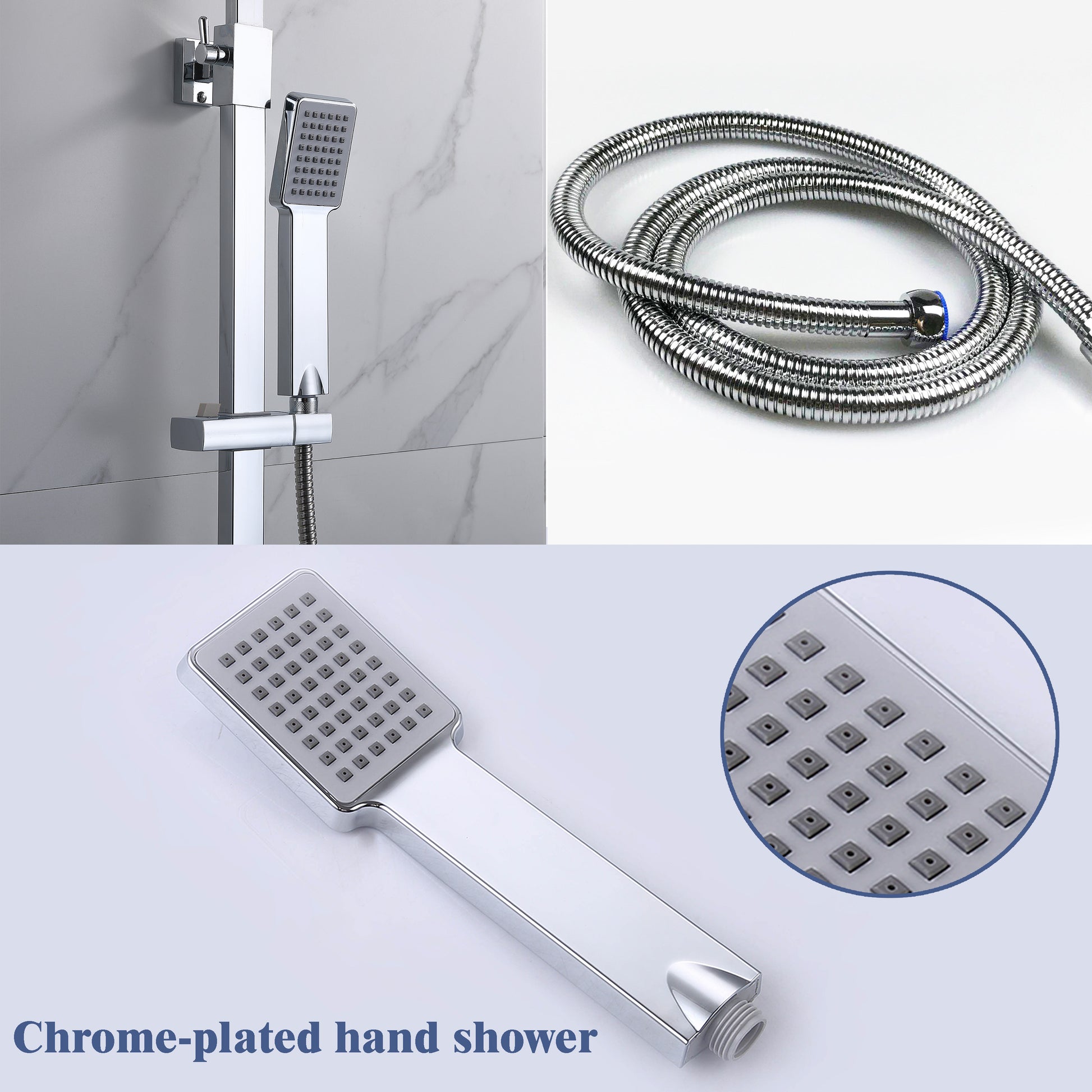 AICA NEW Bathroom Thermostatic Shower Mixer Overhead Rainfall Shower H