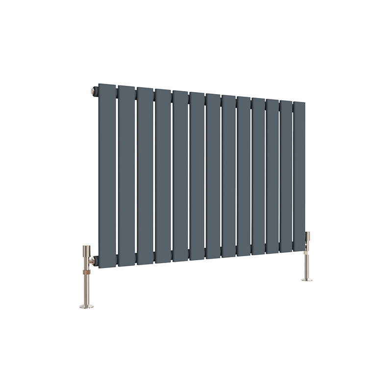 Flat Panel Anthracite & White & Black Horizontal Designer Radiator
