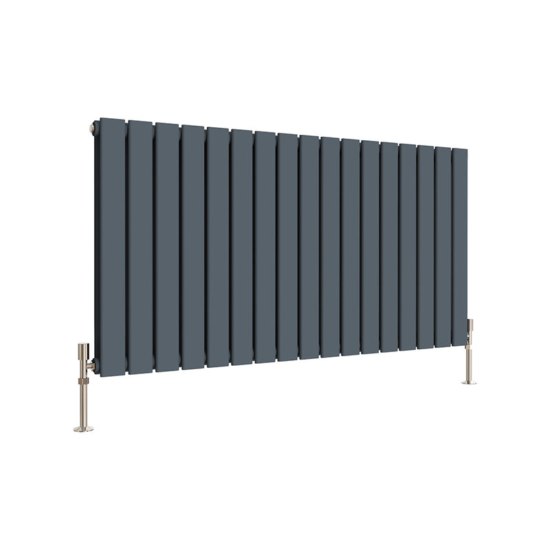 Flat Panel Anthracite & White & Black Horizontal Designer Radiator