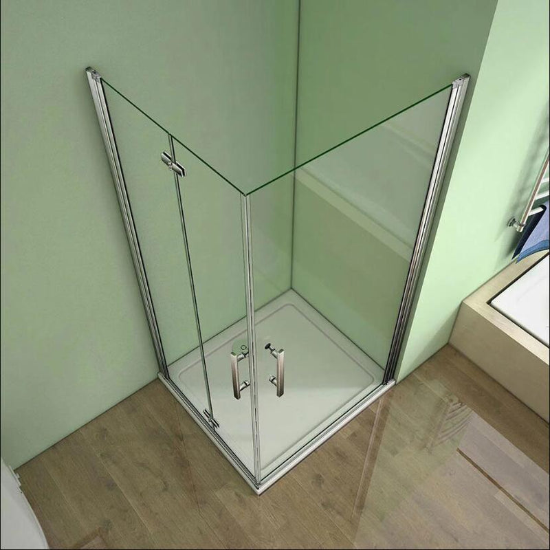 AICA Shower enclosure corner entry bifold pivot door C