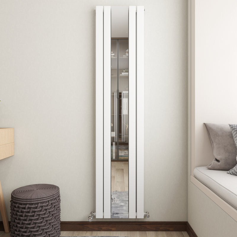 AICA Horizontal Flat Panel Anthracite & White Designer Central Heating Radiator