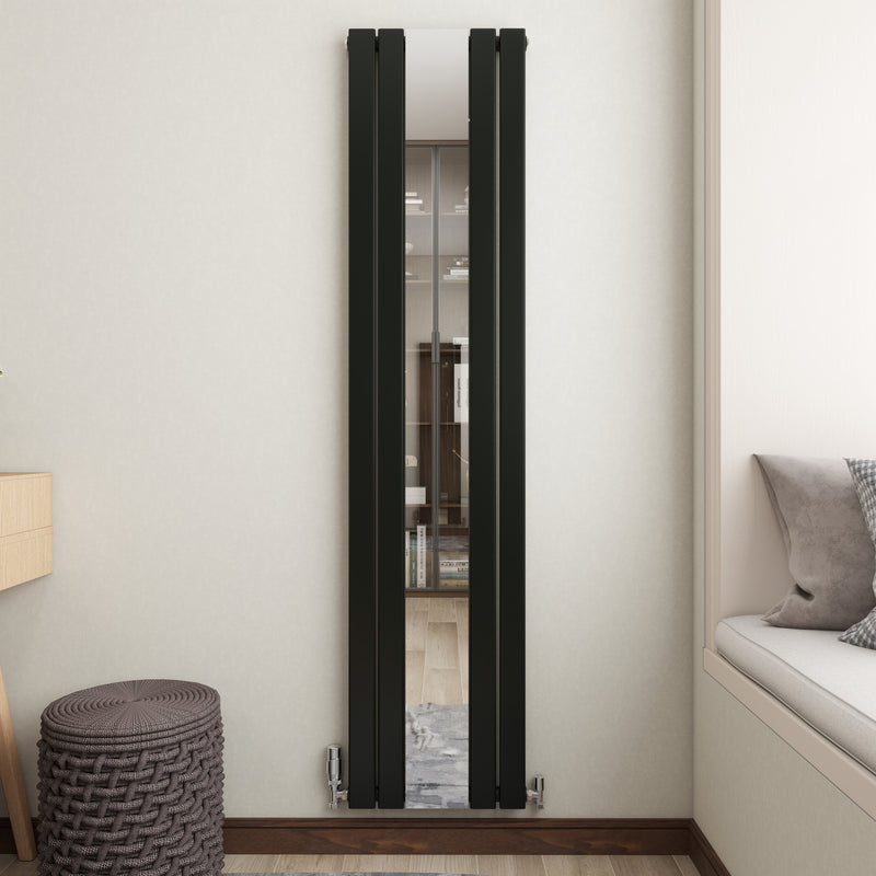 AICA Horizontal Flat Panel Anthracite & White Designer Central Heating Radiator