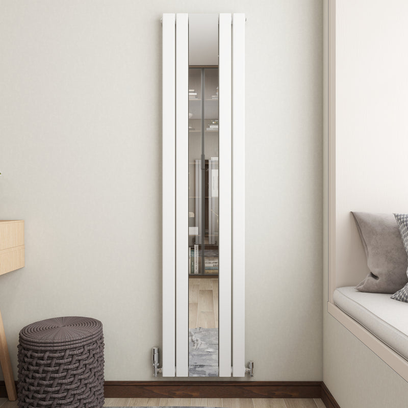 AICA Horizontal Flat Panel Anthracite & White Designer Central Heating Radiator
