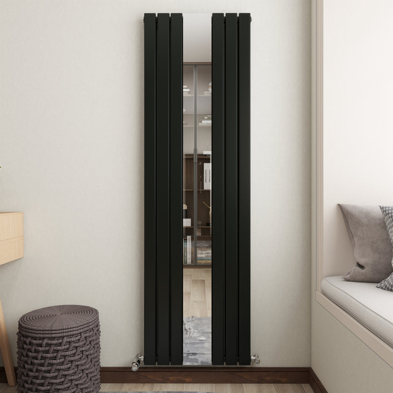 AICA Horizontal Flat Panel Anthracite & White Designer Central Heating Radiator