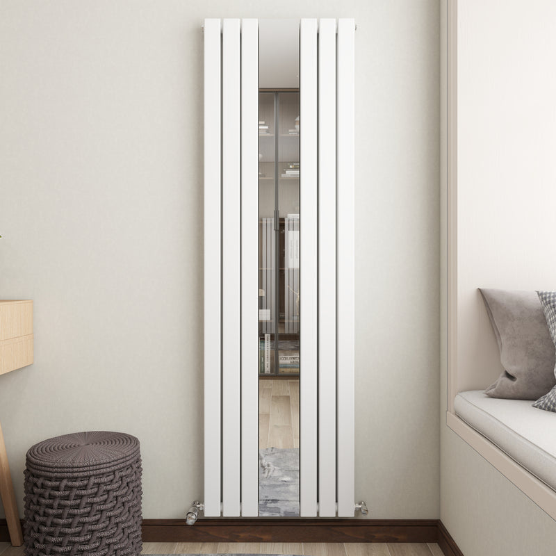 AICA Horizontal Flat Panel Anthracite & White Designer Central Heating Radiator