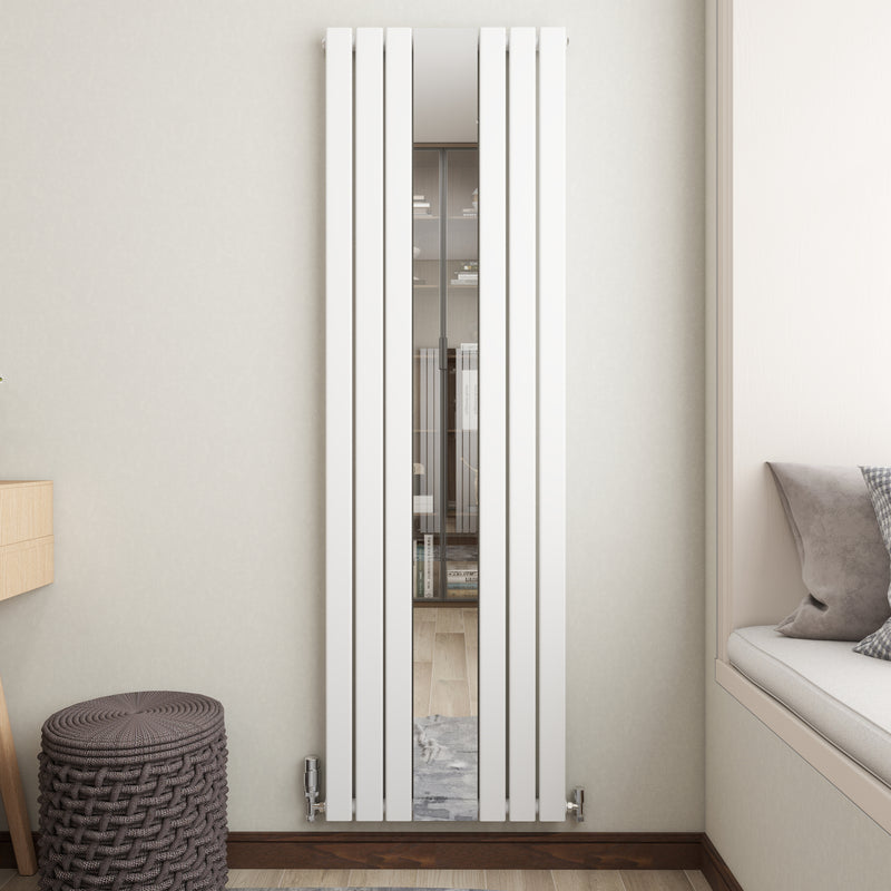 AICA Horizontal Flat Panel Anthracite & White Designer Central Heating Radiator