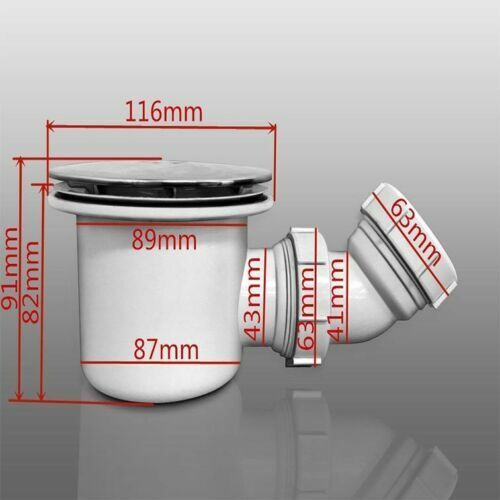 90MM Fast flow waste trap For Shower Enclosure tray