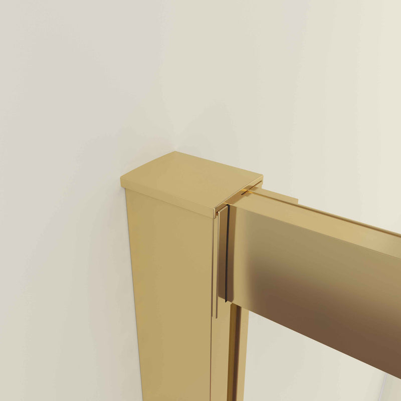 AICA Quadrant Shower Enclosure Golden Sliding Door 80x80x185cm