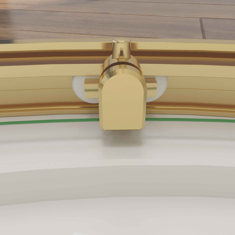 AICA Quadrant Shower Enclosure Golden Sliding Door 80x80x185cm