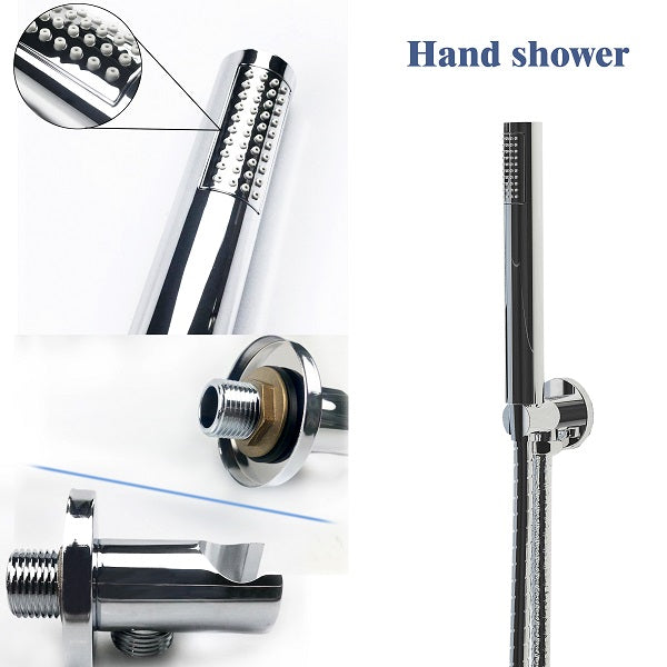 AICA Round Concealed Thermostatic Mixer Shower Chrome Valve Mixer Set