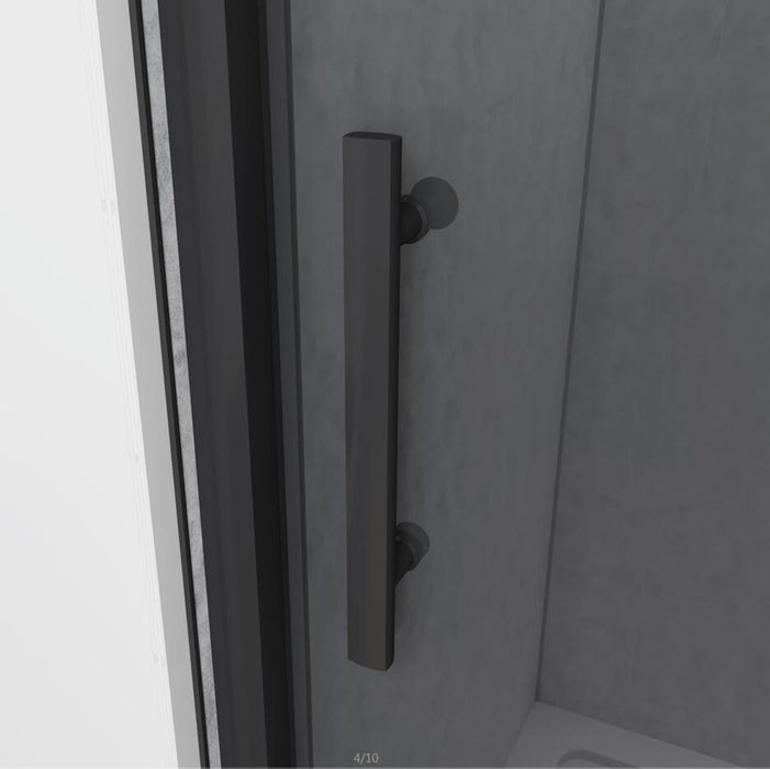 Black Sliding Shower Door 8mm NANO Glass Cubicle + Shower tray optional