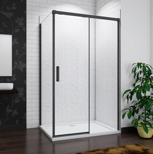 Sliding Shower Enclosure door+side panel EASY CLEAN 8mm Glass Shower tray