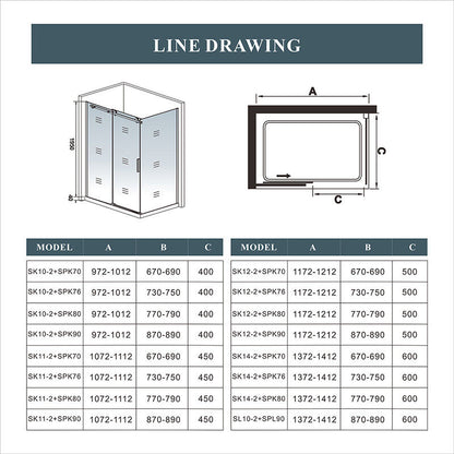 AICA-110x90CM-Frameless-Sliding-Shower-Enclosure-5