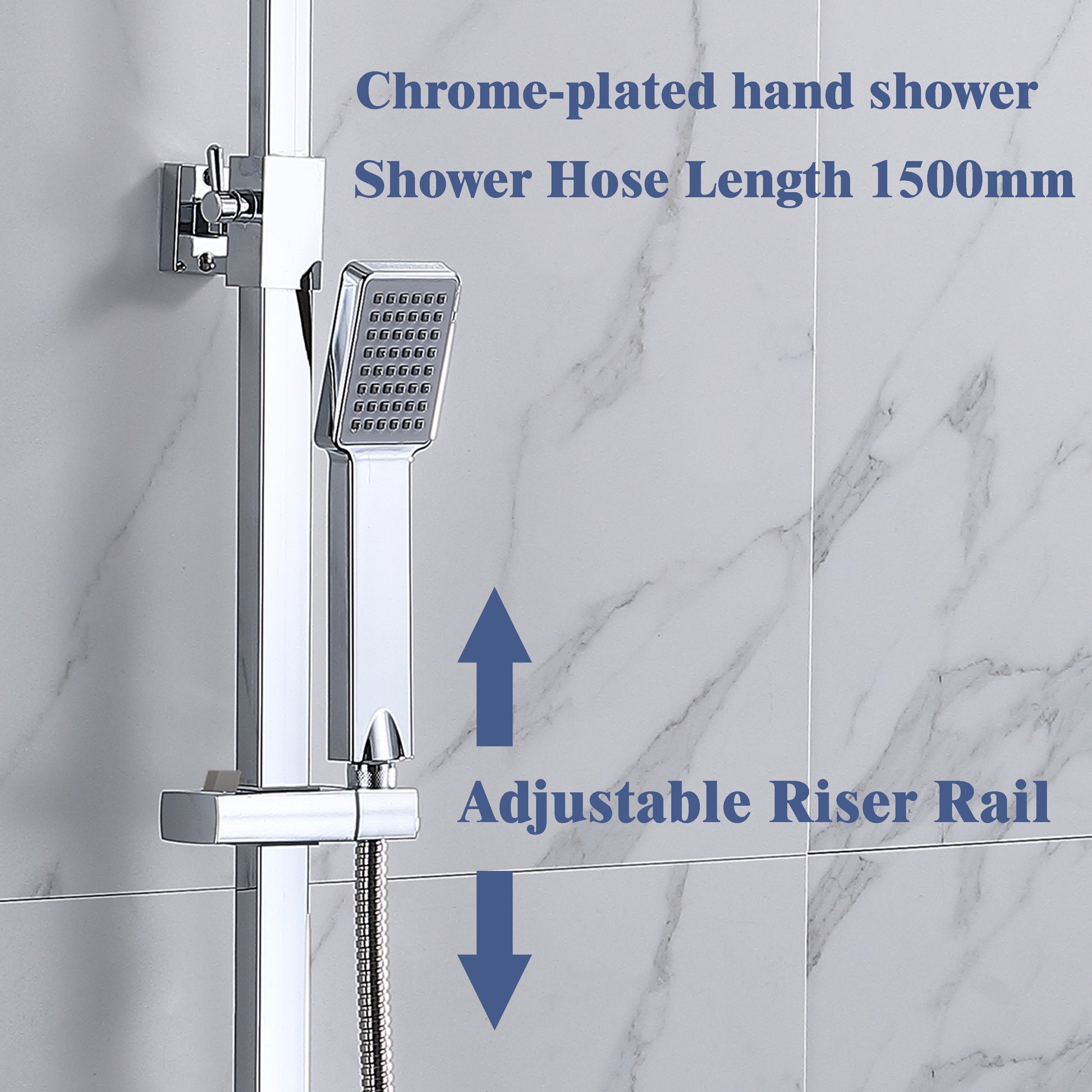 AICA Bathroom Thermostatic Shower Mixer 9 Overhead Rainfall Shower Hea