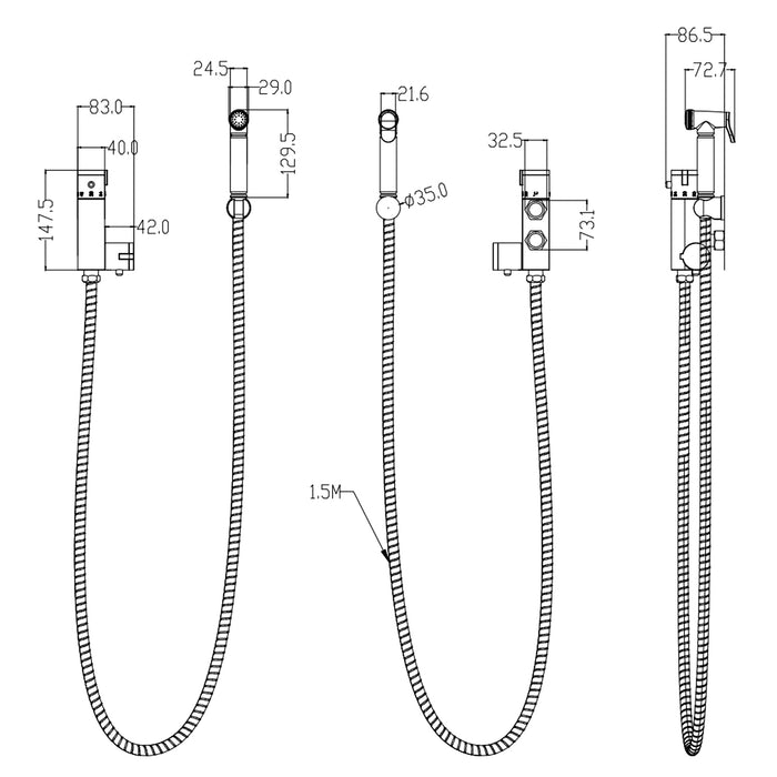 AICA high quality bidet shower