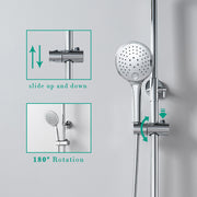 AICA ROUND SILVER SHOWER SET
