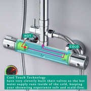 AICA ROUND SILVER SHOWER SET