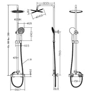 AICA Round thermostatic shower mixer