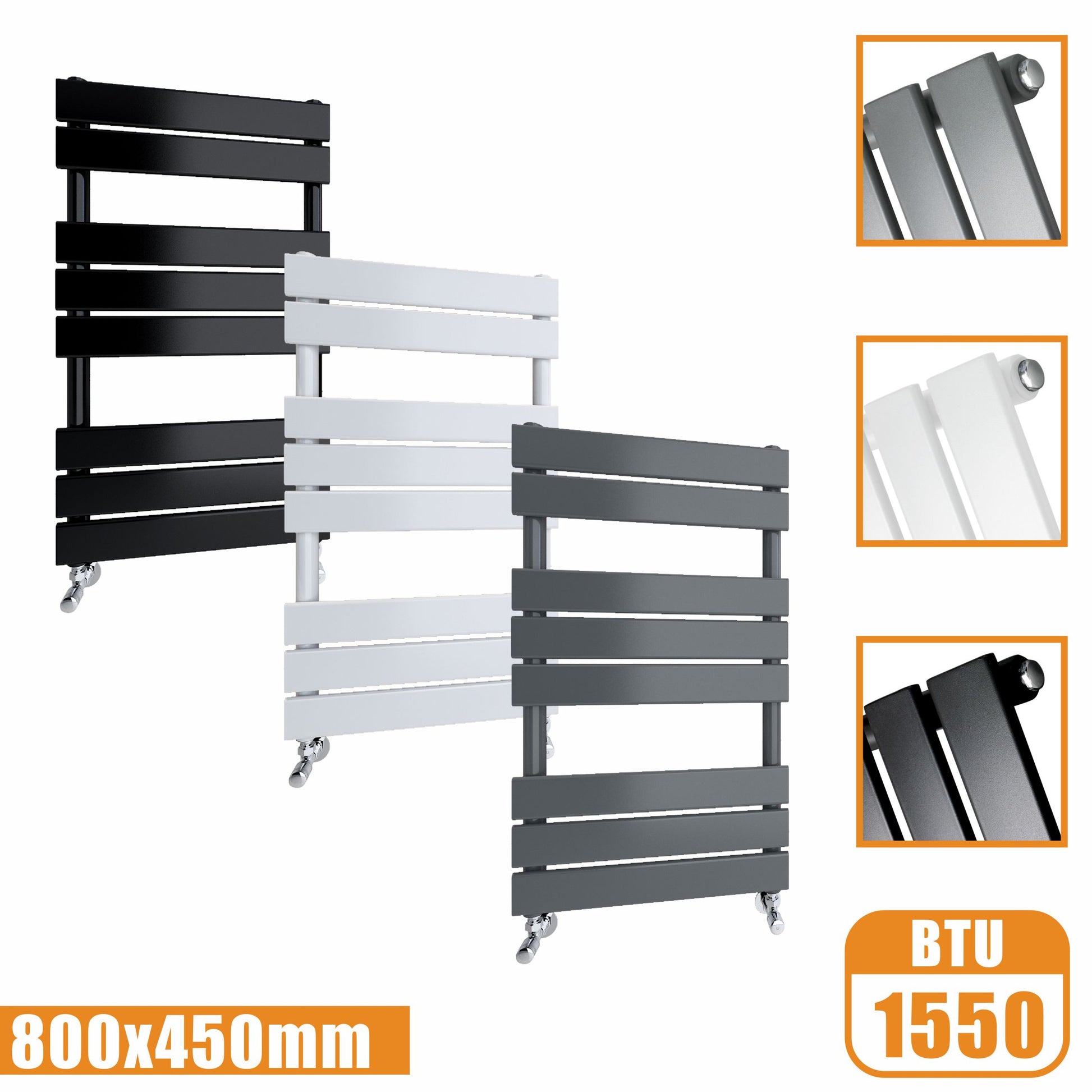 Towel Rail Bathroom Radiator Flat Panel Ladder Designer Rads