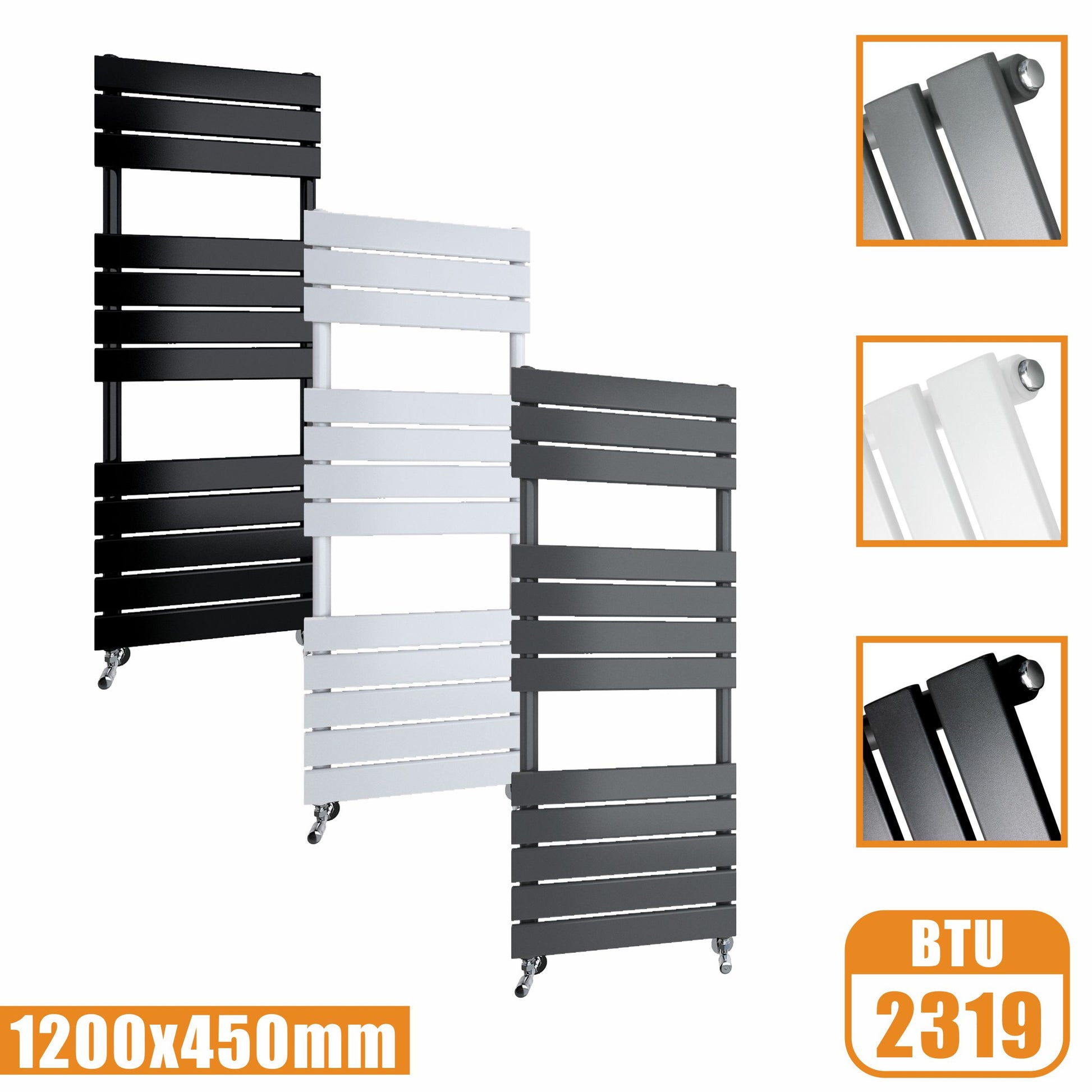 Towel Rail Bathroom Radiator Flat Panel Ladder Designer Rads