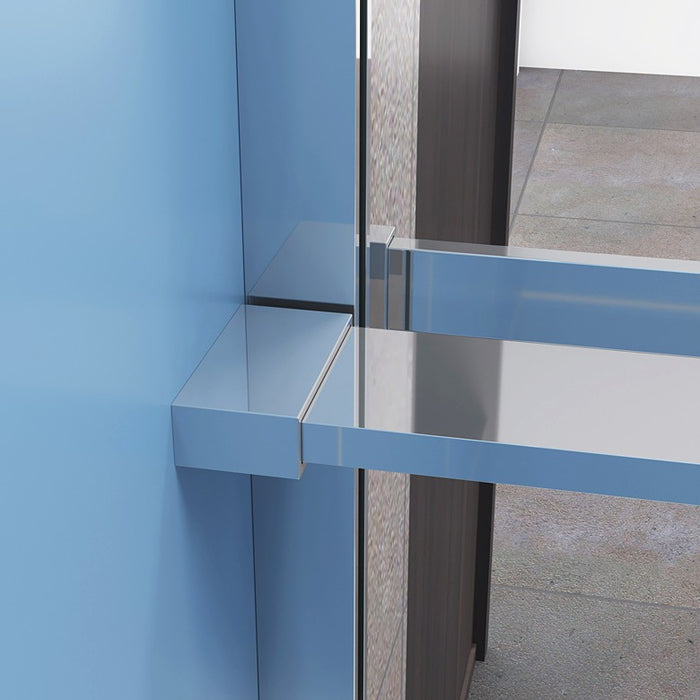Chrome Towel Rail Rack 800-1400mm for 8mm Glass Panel