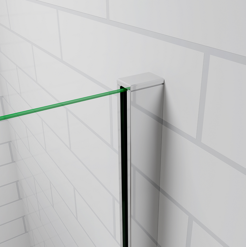 Walk In Wet Room Shower Screen Panel Easy Clean Curved Glass Cubicle