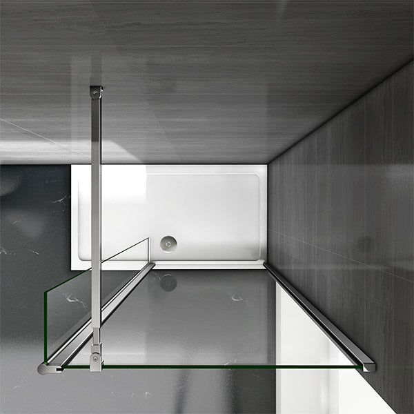 700mm Walk In Shower Enclosure Wet Room Screen 200cm with Flipper Panel