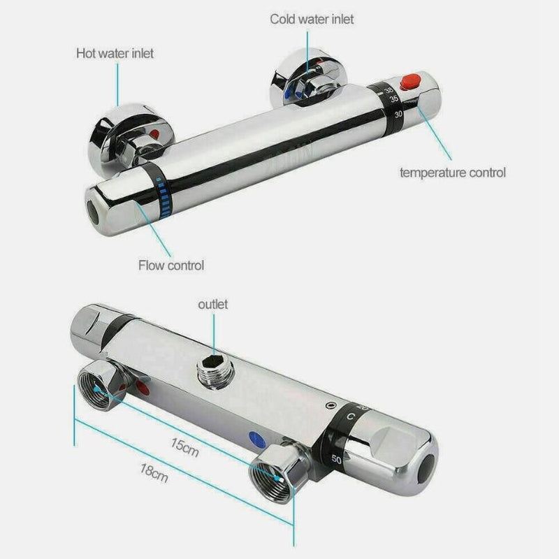 AICA Thermostatic Exposed Shower Mixer Valve