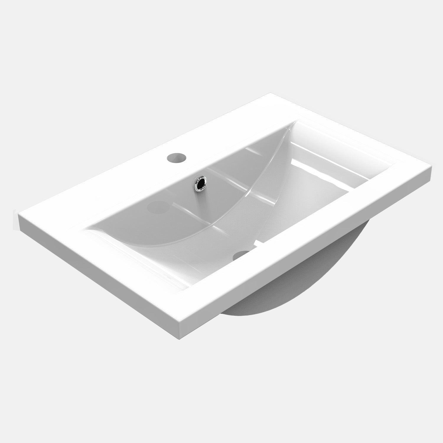 600mm Freestanding Bathroom Vanity Units with Basin Matt White