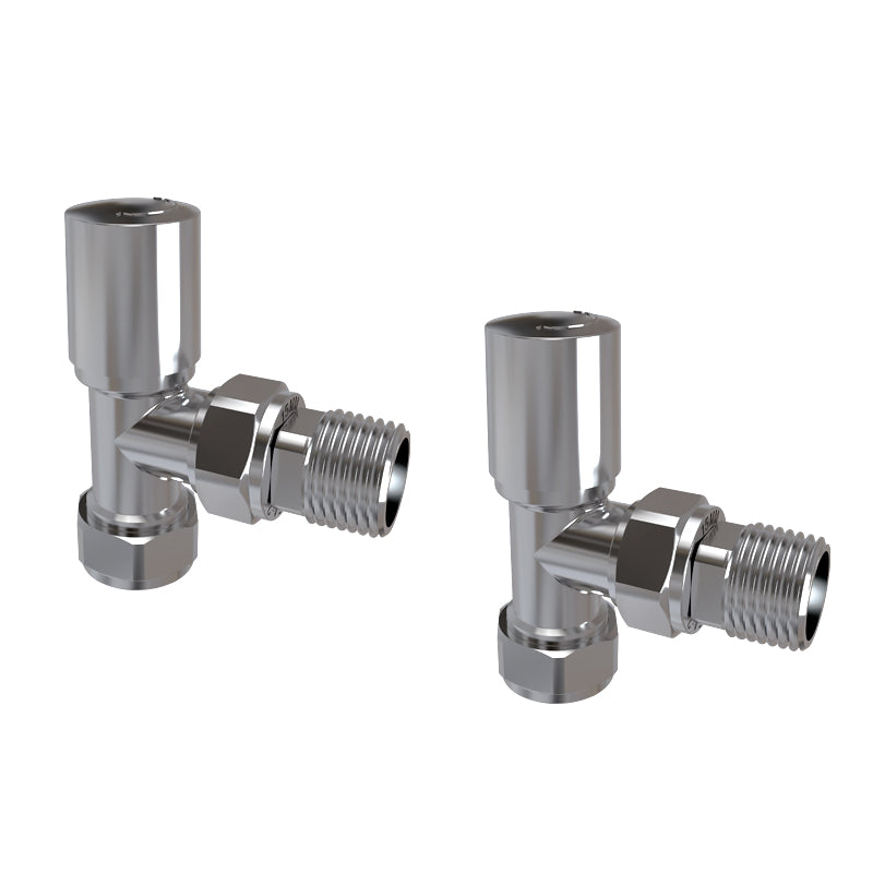 Manual u0026 Thermostatic TRV 15mm x 1/2 Anthracite u0026 Chrome Radiator Ang –  Aica Bathrooms