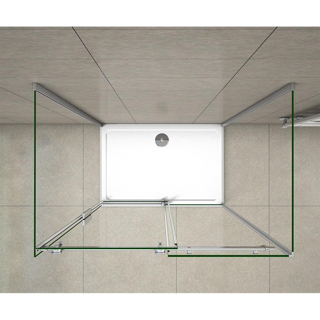 AICA Frameless Sliding shower cubicle double panel 100x90x195cm