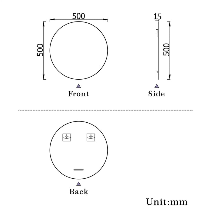 TZBY-J-7X Bathroom Environmental friendly Mirror with Copper-free ,Explosion-proof, Vertical (Copy)
